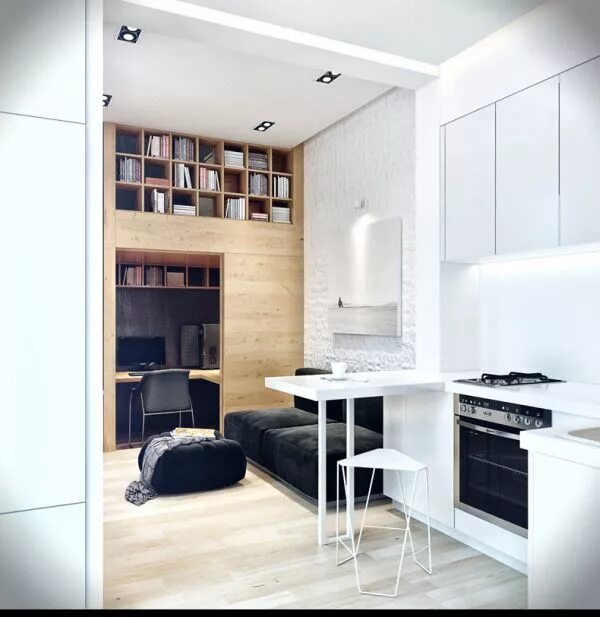 Квартира студия интерьер фото 25 Small Apartments Are The Homes Of The Future Small studio apartments, Small apar