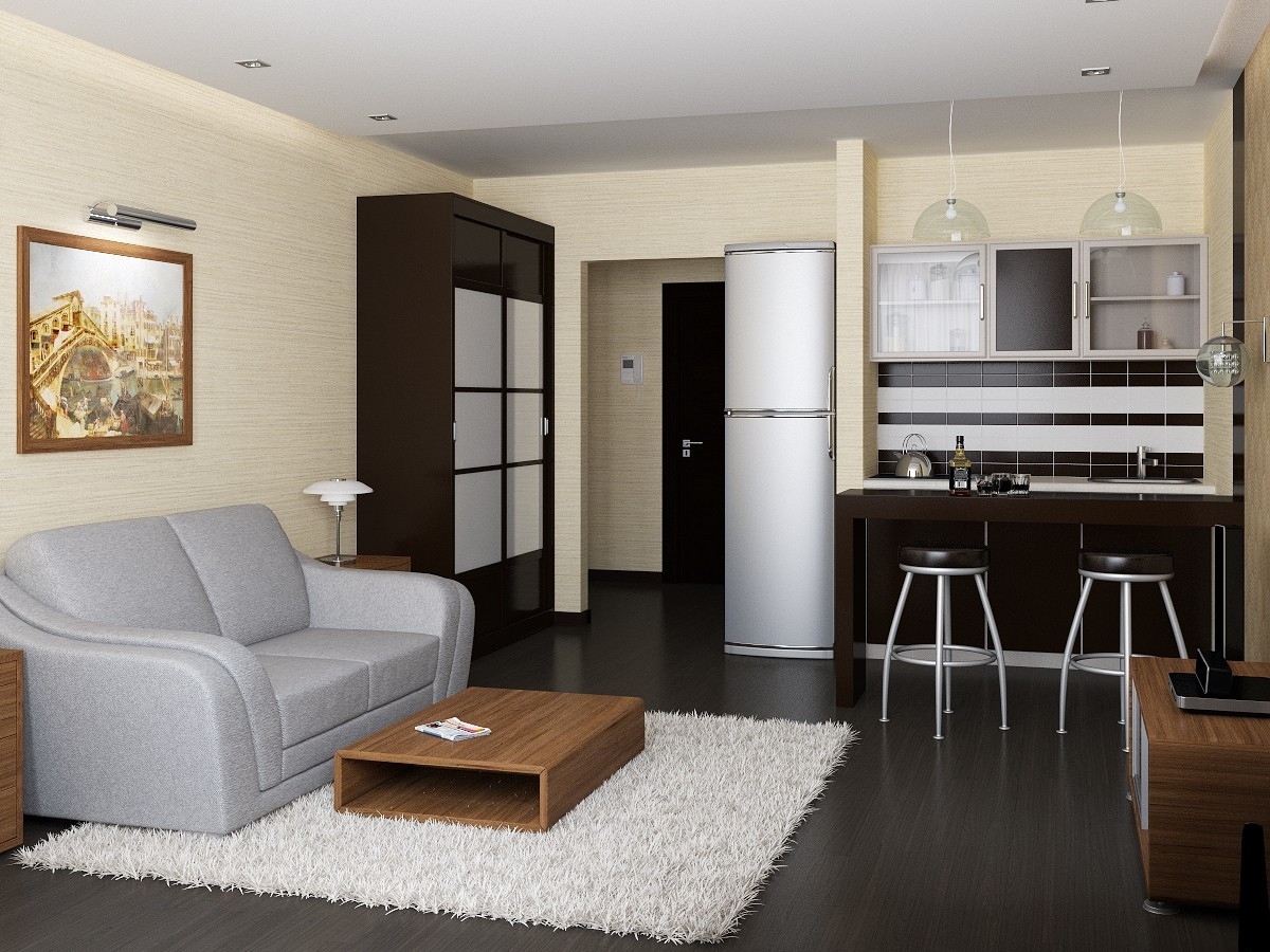 Квартира студия интерьер фото 25 Купить студию, 30 м² по адресу Уфа, Черниковка м-н, Пекинская, 23, 7 этаж за 3 2