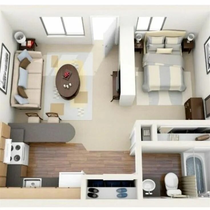 Квартира студия планировка дизайн Pin on Mini Casas Bedroom layouts, Apartment layout, Apartment design