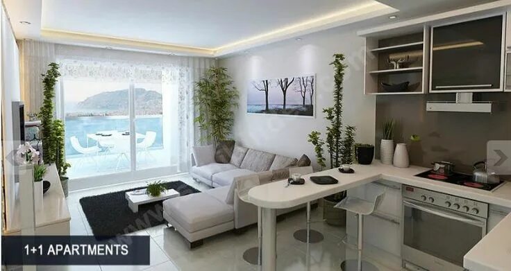 Квартира студия с балконом фото Small apartment design, Living room decor apartment, Living room kitchen open co