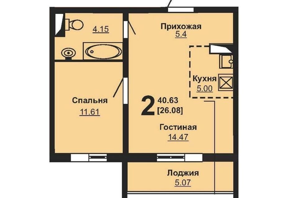 Квартира студия спальня планировка Снять 1-Комнатную Квартиру с Мебелью на улице 2-й Стройгородок (Челябинск) - пре