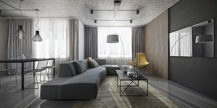 Квартира в бело серых тонах интерьер фото modern-loft-design Interior Design Ideas Interior design, Apartment interior, Mo