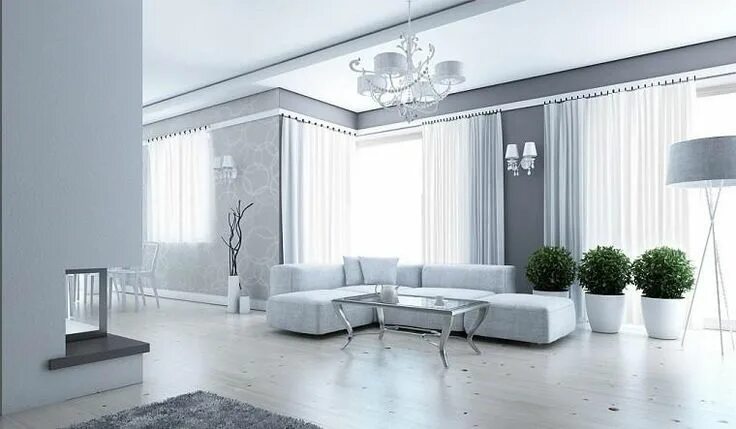 Квартира в бело серых тонах интерьер фото White decoration with elegant design furniture Living room white, Living room gr