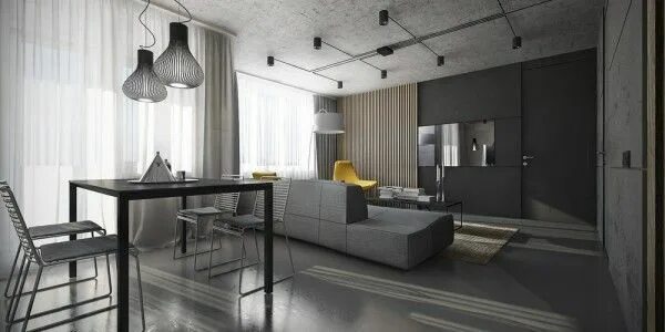 Квартира в бело серых тонах интерьер фото Dark Themed Interiors: Using Grey Effectively For Interior Design Interior desig