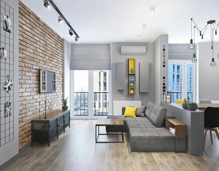 Квартира в стиле лофт фото светлая Moderrn apartment in Comfort Town on Behance