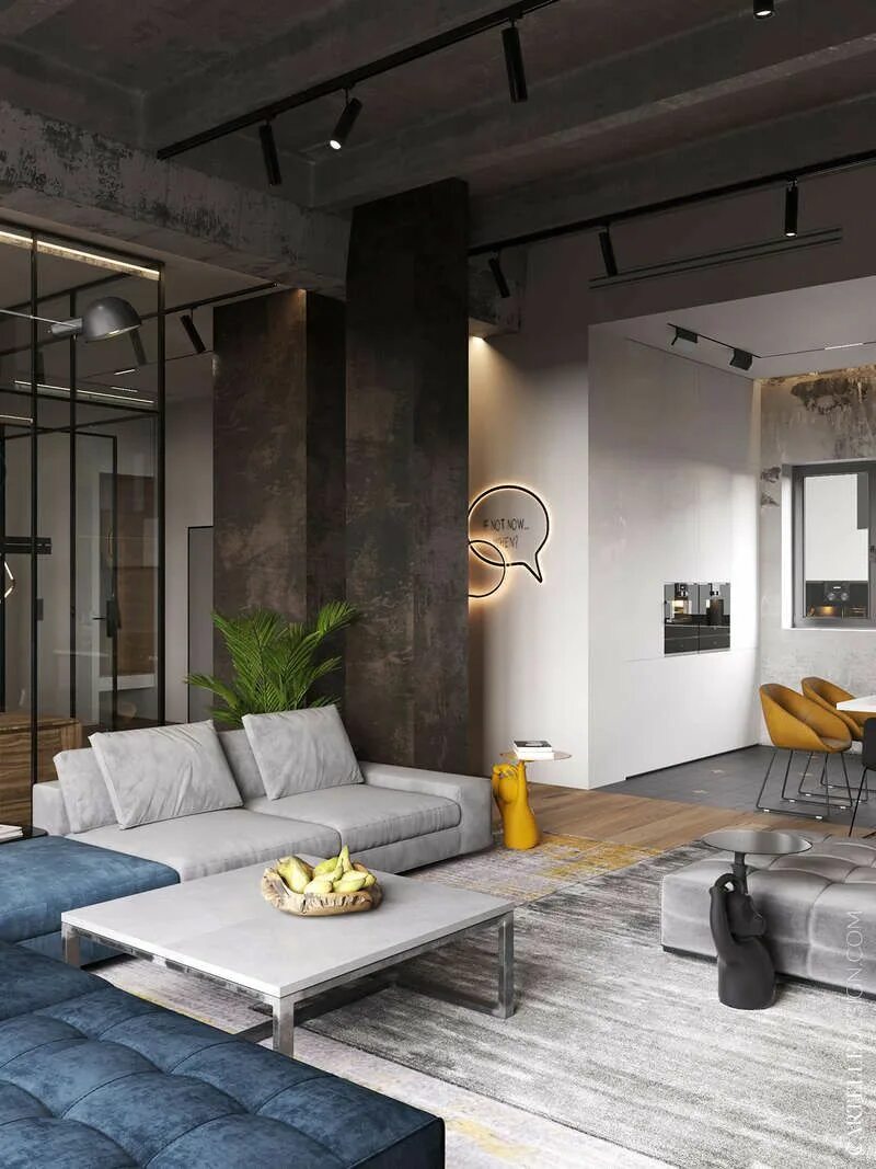 Квартира в стиле современный лофт OK LOFT CARTELLE DESIGN Interior, Interior design, Home