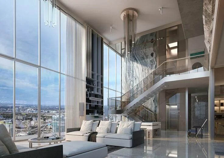 Квартира в высотке фото Luxury Condos in Brickell Miami Brickell Condos - Interiors House design, Luxury