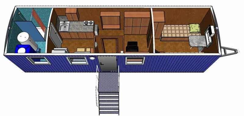 Квартира вагончиком планировка Проект вагончика бытовки