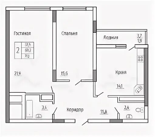 Квартира воронежской планировки Продаю двухкомнатную квартиру ул. Владимира Невского 46/4, Воронежская область -