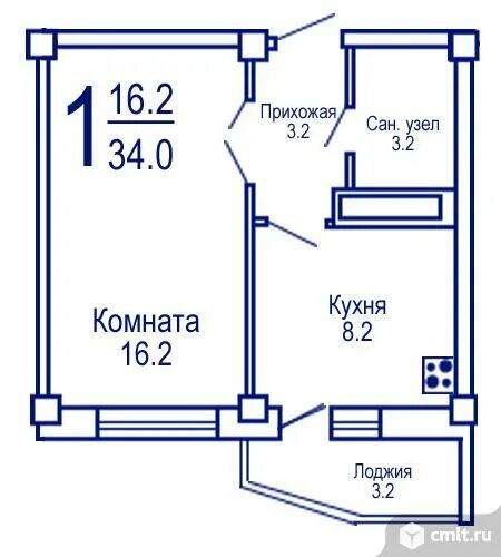 Квартира воронежской планировки 1-комнатная квартира 34 кв.м - Воронеж - Доска объявлений Камелот