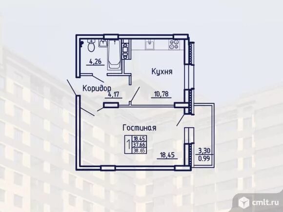 Квартира воронежской планировки 1-комнатная квартира 39 кв.м - Воронеж - Доска объявлений Камелот