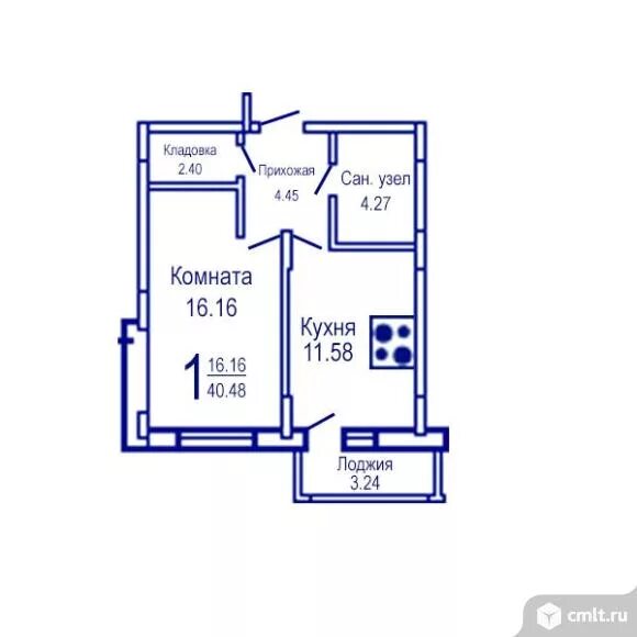 Квартира воронежской планировки 1-комнатная квартира 40,48 кв.м - Воронеж - Доска объявлений Камелот