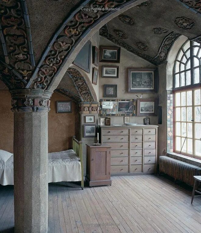 Квартира замок фото Artists' Handmade Houses - Miss Moss Mercer house, Gothic interior, Architecture