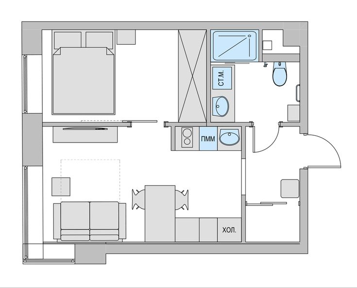 Квартиры 33 метра планировки однушка планировка схема - Яндекс: нашлось 2 млн результатов Квартира, Маленькая