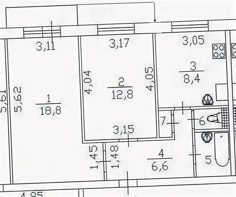 Квартиры 606 планировка Купить 2-комнатную квартиру 51 м² по адресу Санкт-Петербург, Суздальский проспек