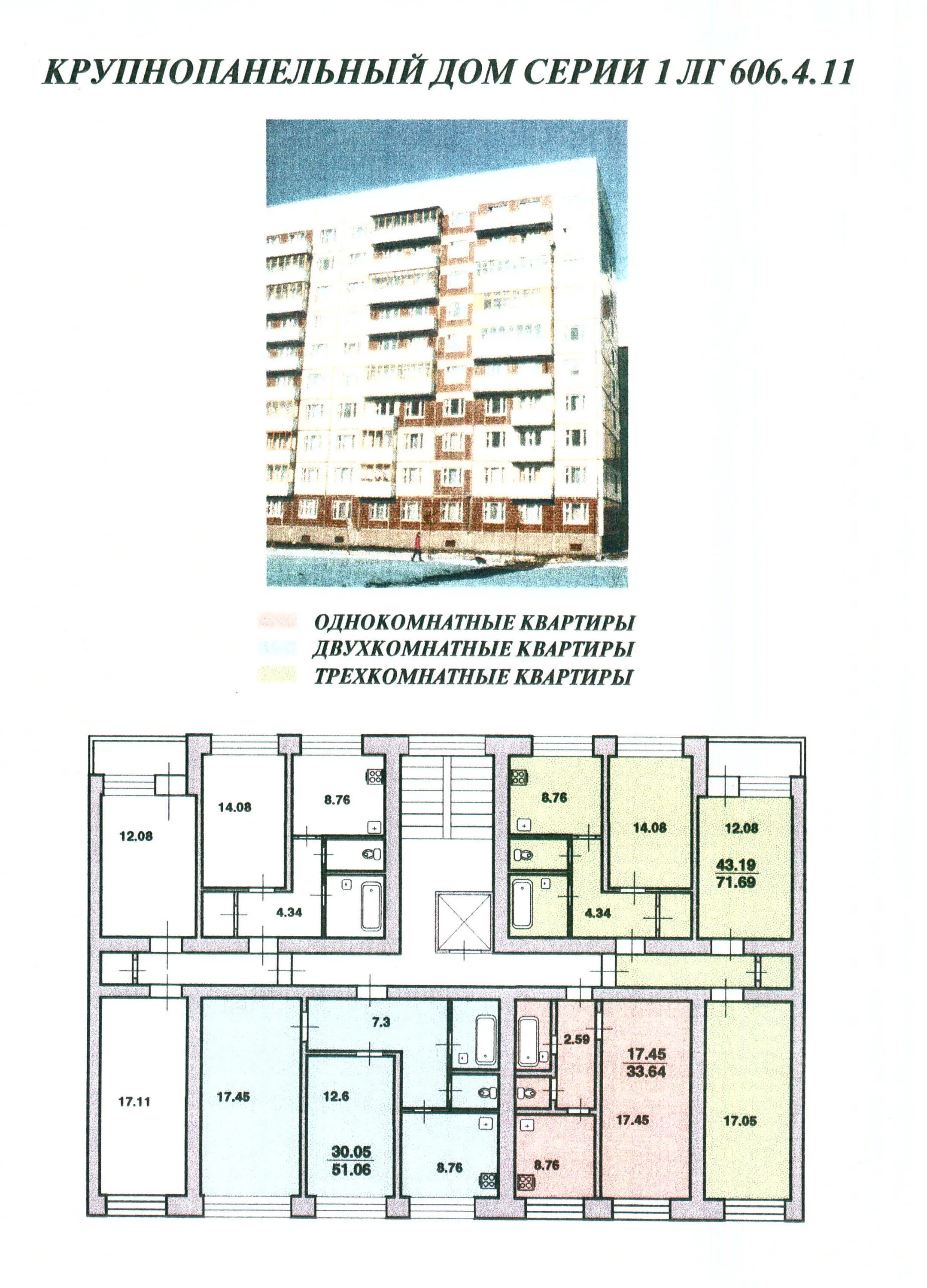 Квартиры 606 планировка 1ЛГ-606.4.11 - Планировки - domavspb - Участники - Фотогалерея iXBT