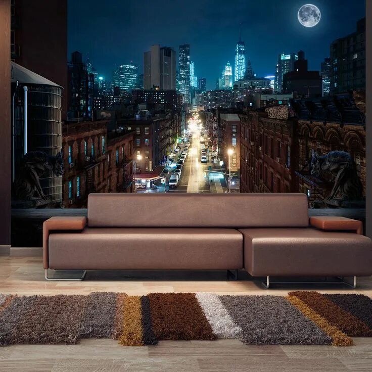 Квартиры город в интерьере Fotobehang - Sleepy New York &euro;31,00 Duurzaam, water- en krasbestendig vlies