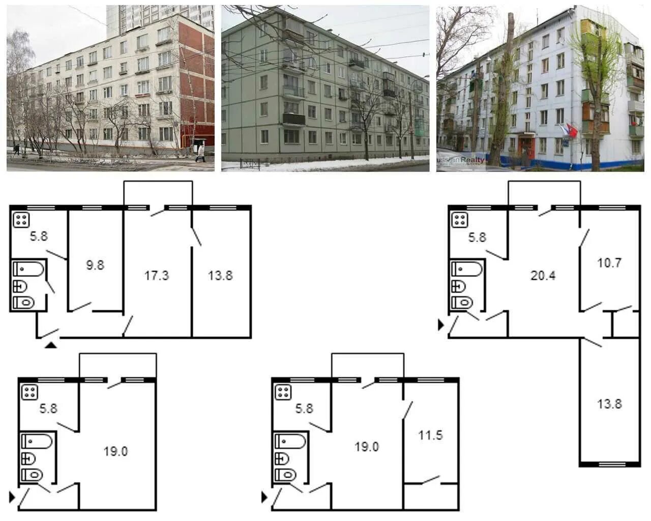 Квартиры хрущевки планировка 1 Хрущевка планировка - Планировки квартир-хрущевок.