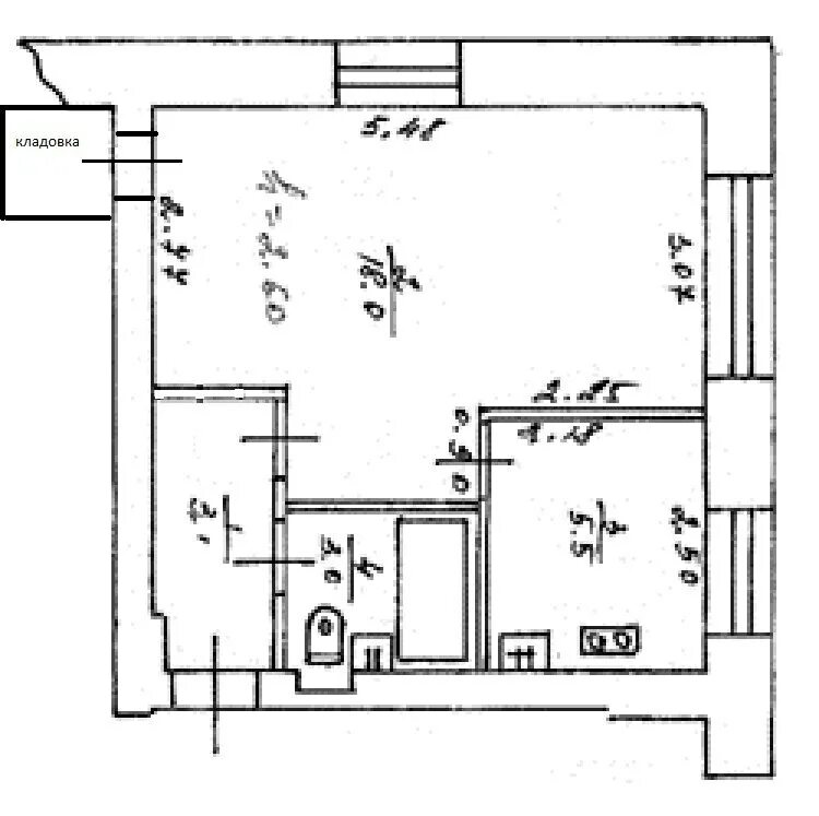 Квартиры хрущевки планировка 1 Хрущевка 1 комнатная планировка