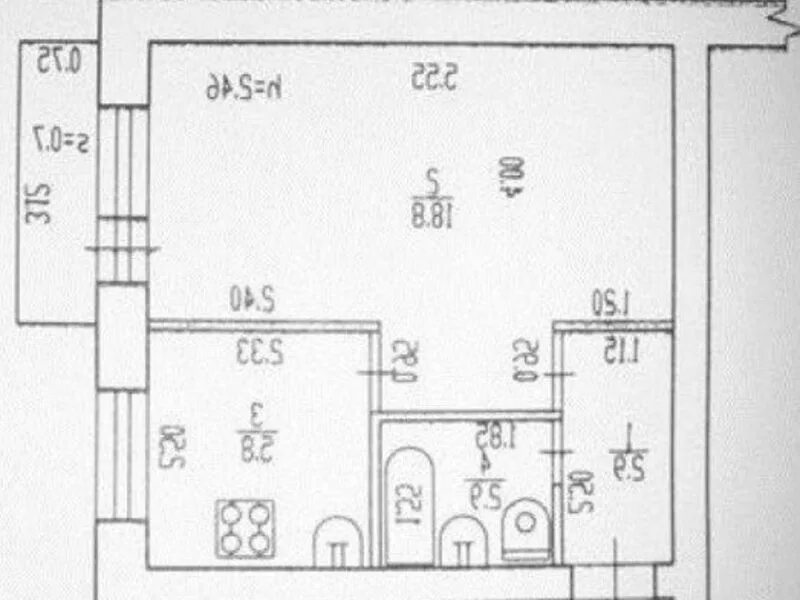 Квартиры хрущевки планировка 1 Купить 1-комнатную квартиру, 31 кв. м., Самара, цена 1400000 руб., № 1051479 Rib