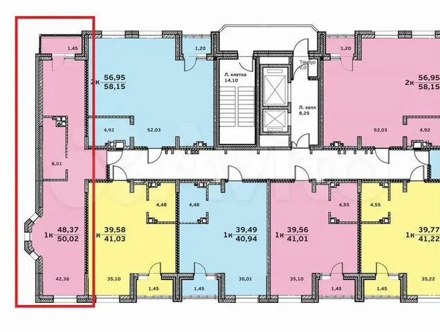 Квартиры кузьминки планировки 2-к. квартира, 50 м², 19/19 эт. на продажу в Омске Купить квартиру Авито