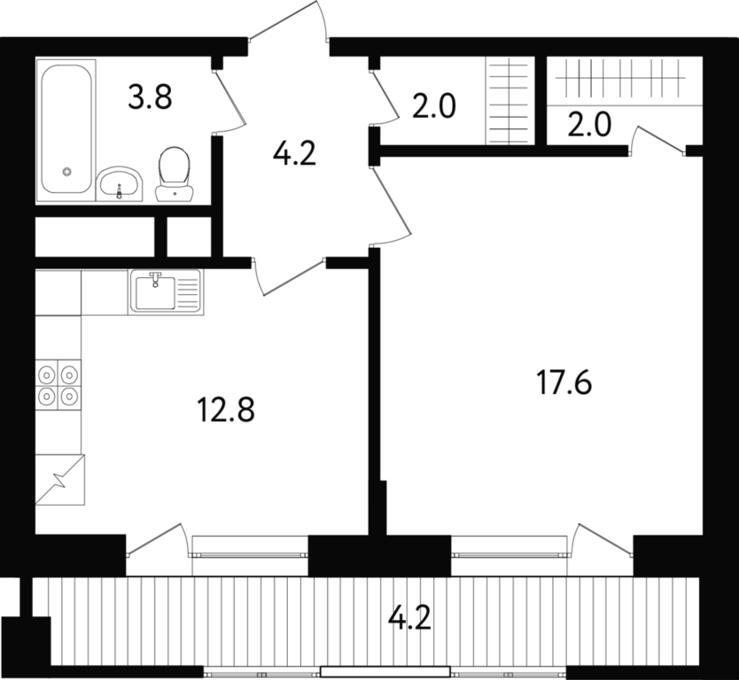 Квартиры московской планировки Москва, 1-но комнатная квартира, ул. Усиевича д.вл. 10б, 13514000 руб.