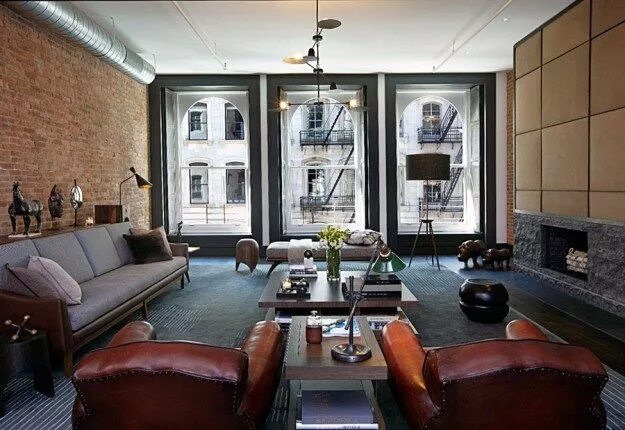 Квартиры нью йорка интерьер A tribeca loft by Scarpidis Design 02 Loft living, Loft interiors, Interior desi