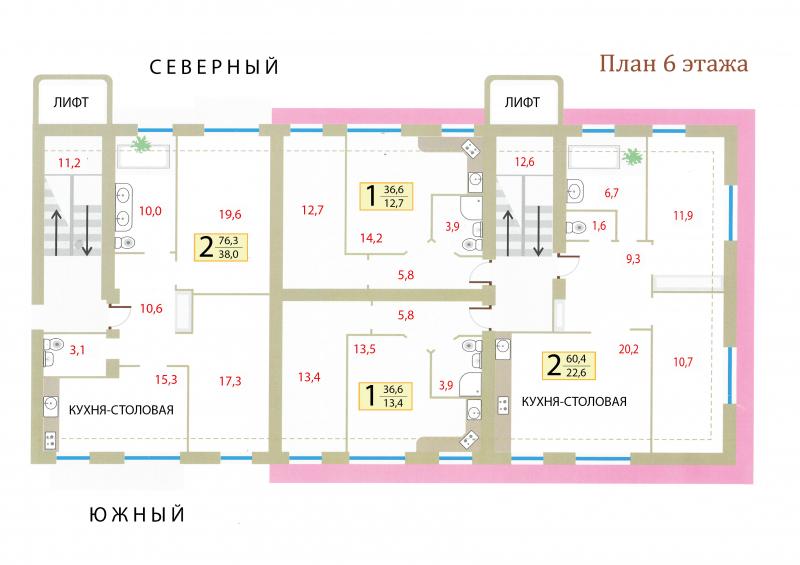 Квартиры планировка 57 Квартиры студии, 1, 2, 3-комнатные, 6 этаж - купить в Гурзуфе, цена 100000.00 ру