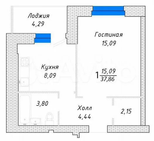 Квартиры самара цены и планировка 1-к. квартира, 37,6 м², 9/10 эт. на продажу в Самаре Купить квартиру Авито