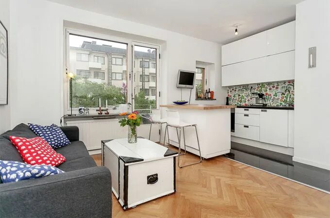 Квартиры студии продажа фото Дизайн квартиры-студии квадратной планировки Interior design, Home decor, Home