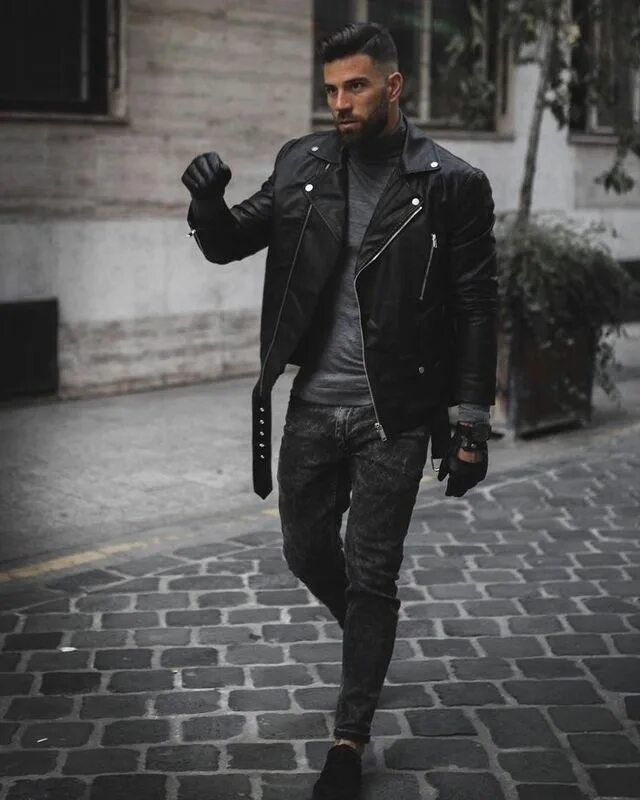 Квайт лакшери стиль в одежде мужской Pin on Perfecto Leather jacket outfit men, Mens outfits, Rock style men