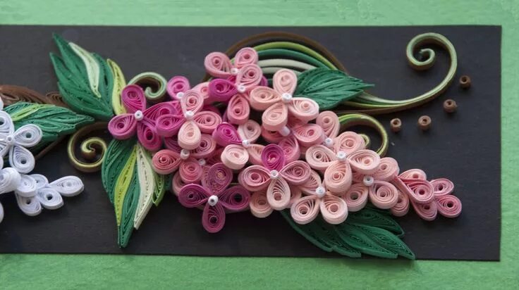 Квиллинг фото работ Quilling lilacs Квиллинг нели, Техника квиллинга, Открытки с квиллингом