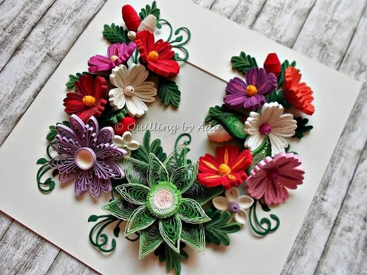 Квиллинг фото работ Quilling by Ada: ianuarie 2015 Quilling flowers, Paper quilling, Quilling