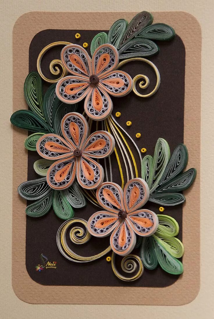 Квиллинг фото работ neli: Quilling card - flowers Paper quilling cards, Quilling designs, Paper quil