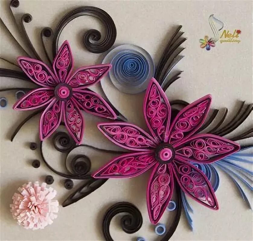 Квиллинг из бумаги фото Neli Quilling Art: Quilling card- Конструкции рюшей, Квиллинг нели, Узоры из бум