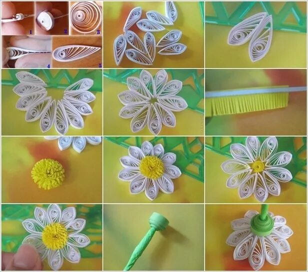 Квиллинг из бумаги своими руками пошаговое фото How About Crafting These Beautiful Quilling Daisies?