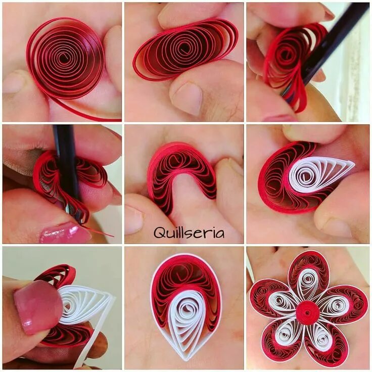 Квиллинг пошагово с фото из бумаги Pin by Roma Filippo on Quilling Paper quilling flowers, Paper quilling jewelry, 