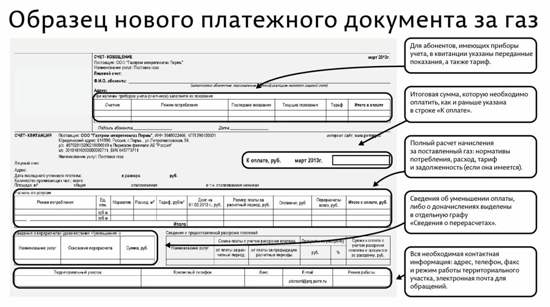 Квитанция за газ фото Межрегионгаз реквизиты