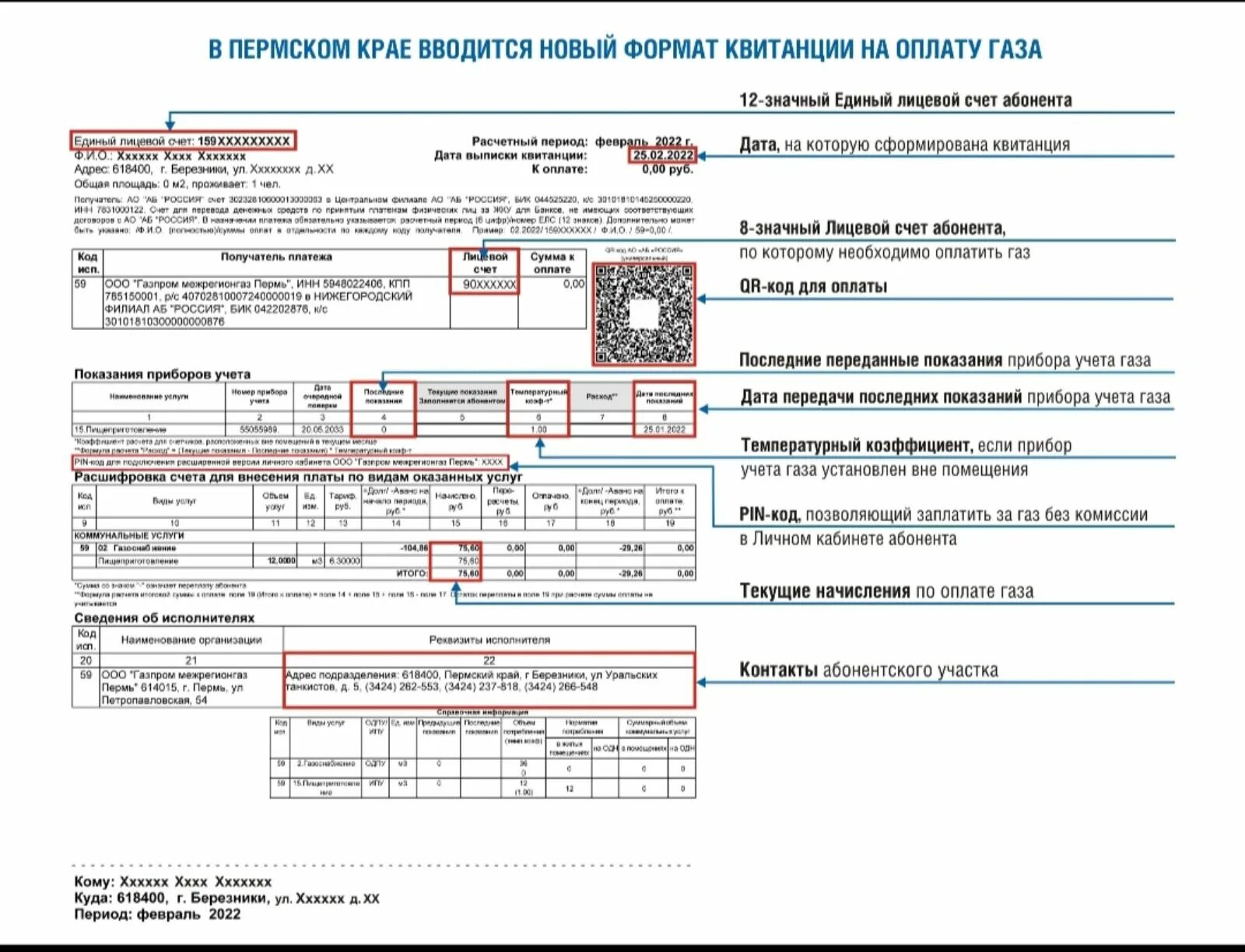 Квитанция за газ как выглядит фото В Пермском крае вводится новый формат квитанции на оплату газа
