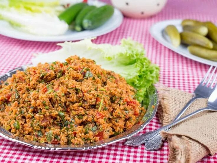 Кысыр турецкая рецепт с фото 10 Dakikada Kolay Kısır Tarifi Türk yemek tarifleri, Öğün, Meze