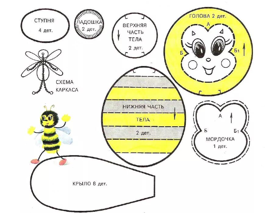 Пчелка майя игрушка выкройка текстильные пчелки: 10 тыс изображений найдено в Яндекс.Картинках Выкройки, Схем