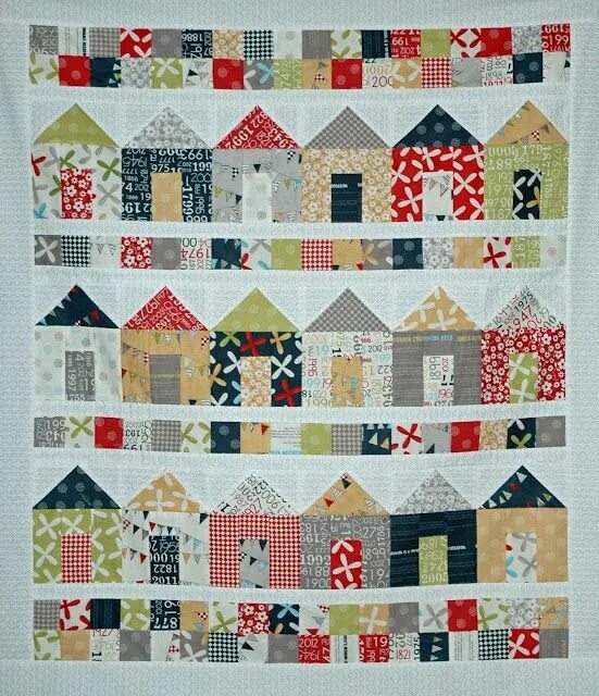 Пэчворк домики из ткани схемы фото Insert Snappy Title Here... - A Quilting Life House quilts, Quilt patterns, Hous