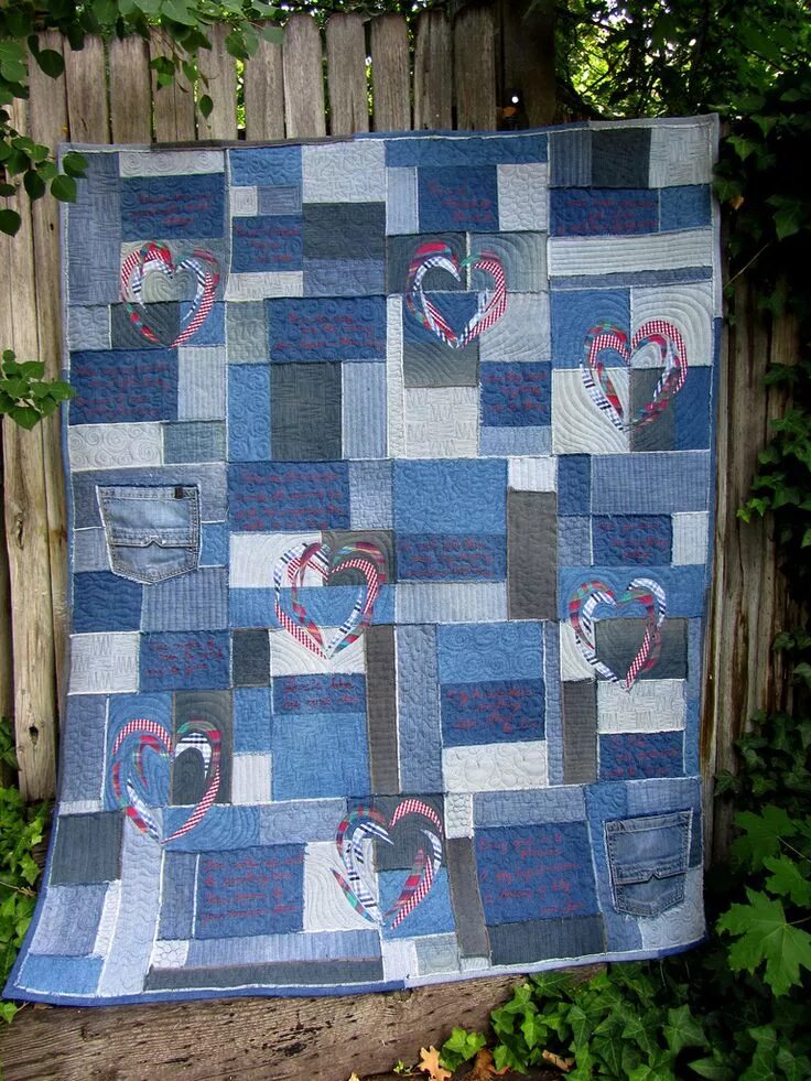 Пэчворк джинса фото Flickr Quilts, Denim quilt, Denim quilt patterns