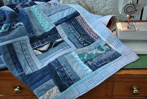 Пэчворк джинса фото rail blues Denim quilt, Patchwork quilts, Blue quilts