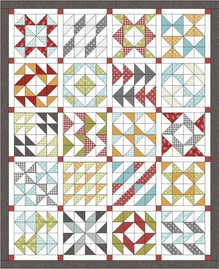 Пэчворк фото схемы 42 Rummy Layer Cakes Batik Quilts Quilts Ideas Triangle quilt, Half square trian