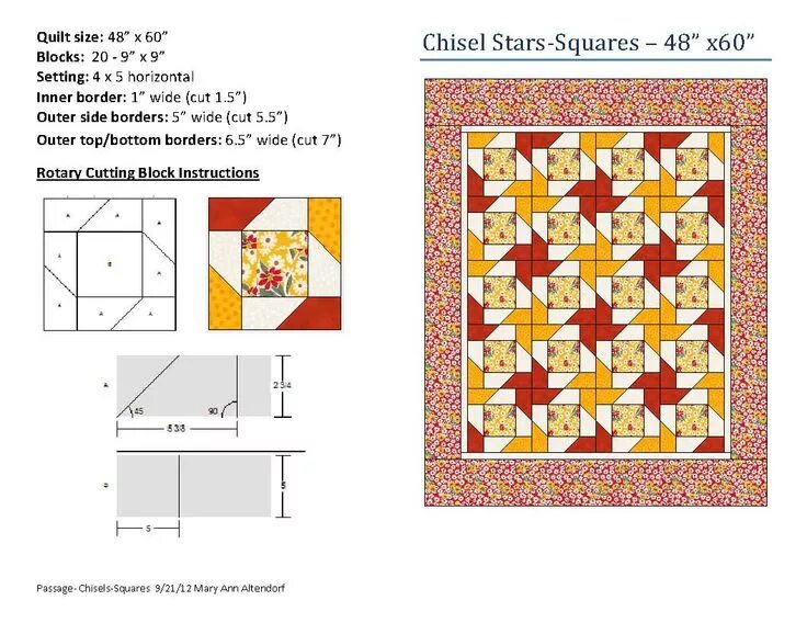 Пэчворк фото схемы для начинающих Chisel Stars 'n Squares by Mary Ann Altendorf Crazy quilts patterns, Quilting de