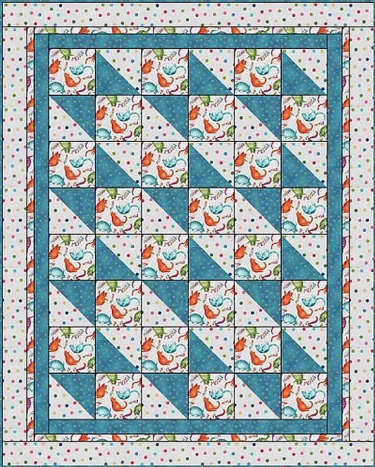 Пэчворк фото схемы для начинающих Boxes and Bows 3-yard Quilt Pattern Digital Download - Etsy Patchwork quilt patt