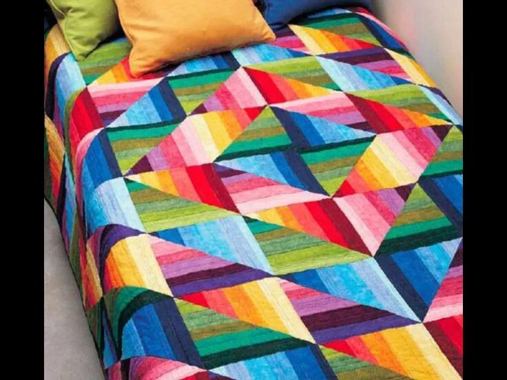 Пэчворк из полосок ткани фото Strata Quilts, Rainbow quilt, Easy quilts