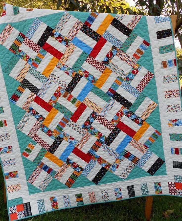 Пэчворк из полосок ткани фото Jellyroll quilts, Quilts, Quilt patterns