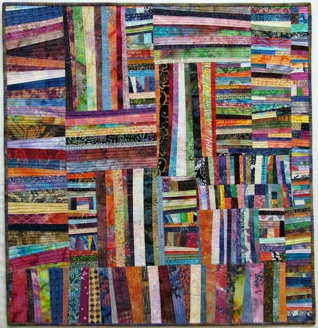 Пэчворк из полосок ткани фото Exuberant Color Quilts, Art quilts, Crazy quilts